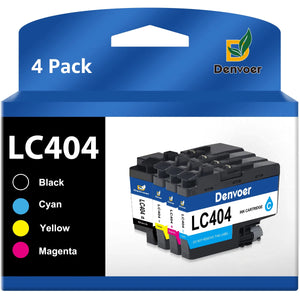 LC404 Ink Cartridges for Brother Printer for  Brother (4Pack)