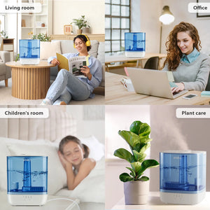 KNKA 6L Ultrasonic Cool Mist Humidifier for Bedroom, with Essential Oil Diffuser and Touch Control, 23dB Quiet Vaporizer Humidifiers for Home, Baby Room, 560 sq ft