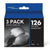 Halofox Ink Cartridge Replacement for Epson 126 T126 Black(3 Pack)