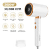 Hair Dryer for Woman, Ionic Blow Dryer with Nozzle, Professional Portable Travel Hair Dryers, White