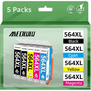 564XL 564 Ink Cartridge Replacement for HP Printer (Photo-Black Black Cyan Magenta Yellow,5 Pack)