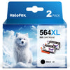 Halofox 564XL Ink Cartridge for HP Printer (2 Black)