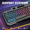 CMYBabee Gaming Keyboard and Mouse, 104 Keys Wired Mouse and Keyboard Combo, Metal Panel & Waterproof RGB Keyboard, for Mac Xbox PC Gamer, Black