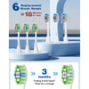 MCURO Sonic Electric Toothbrush for Adults, 45000 Vpm Rechargeable Powered Toothbrush with 6 Brush Heads, 5 Cleaning Modes, 2 Minutes Smart Timer, 120 Days Lifespan, Blue