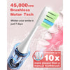 MCURO Sonic Electric Toothbrush, Rechargeable Electric Toothbrush for Adults with 45000 RPM, 6 Brush Heads, 5 Cleaning Modes,Pink