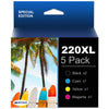 High Yield 220XL Ink Cartridges Replacement for Epson（ Black Cyan Magenta Yellow 10 Pack）