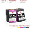 High Yield 61XL Ink Cartridges Replacement for HP Printer (Black and Color 2-Pack)