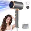 Hair Dryer for Woman, Ionic Blow Dryer with Nozzle, Professional Portable Travel Hair Dryers, Grey