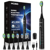 MCURO Sonic Electric Toothbrush for Adults, 45000 Vpm Rechargeable Powered Toothbrush with 6 Brush Heads, 5 Cleaning Modes, 2 Minutes Smart Timer, 120 Days Lifespan, Black