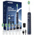 MCURO Sonic Electric Toothbrush for Adults, 45000 Vpm Rechargeable Powered Toothbrush with 6 Brush Heads, 5 Cleaning Modes, 2 Minutes Smart Timer, 120 Days Lifespan, Blue