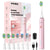 MCURO Sonic Electric Toothbrush, Rechargeable Electric Toothbrush for Adults with 45000 RPM, 6 Brush Heads, 5 Cleaning Modes,Pink