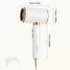 Hair Dryer for Woman, Ionic Blow Dryer with Nozzle, Professional Portable Travel Hair Dryers, White