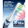 MCURO Sonic Electric Toothbrush for Adults, 45000 Vpm Rechargeable Powered Toothbrush with 6 Brush Heads, 5 Cleaning Modes, 2 Minutes Smart Timer, 120 Days Lifespan, Blue