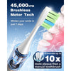 MCURO Sonic Electric Toothbrush, Rechargeable Electric Toothbrush for Adults, Portable Home Use, 45000 Rpm, 6 Brush Heads, 5 Cleaning Modes, Ipx7 Waterproof, 60 Days Lifespan,White