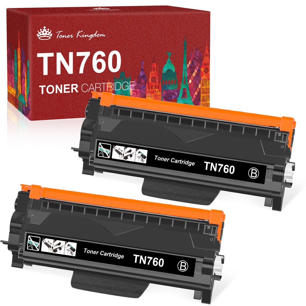 Compatible Brother TN760 Black Toner Cartridge by Toner Kingdom