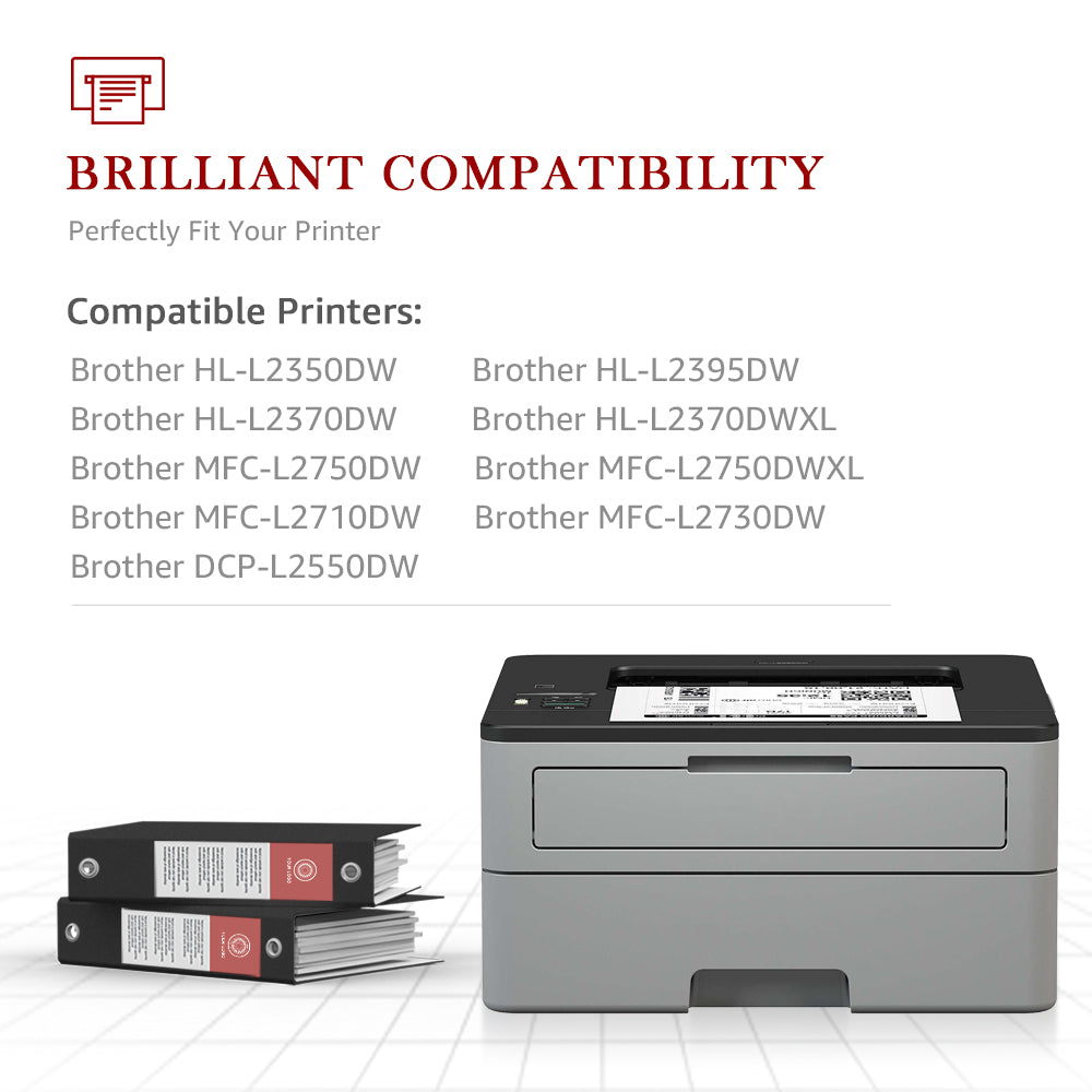 Toner Bank TN730 TN760 Toner Cartridge Compatible for Brother TN-760 TN 760  TN-730 730 for DCP-L2550DW MFC-L2710DW MFC-L2750DW HL-L2395DW HL-L2350DW  HL-L2390DW HL-L2370DW Printer Ink (Black, 2-Pack) 