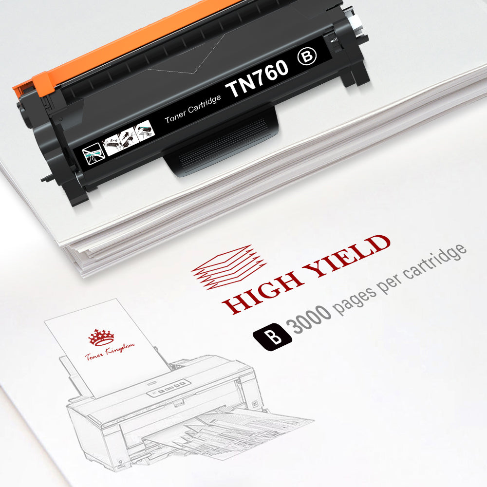 Compatible Brother TN-730 TN760 High Yield Toner Cartridge by Toner Kingdom