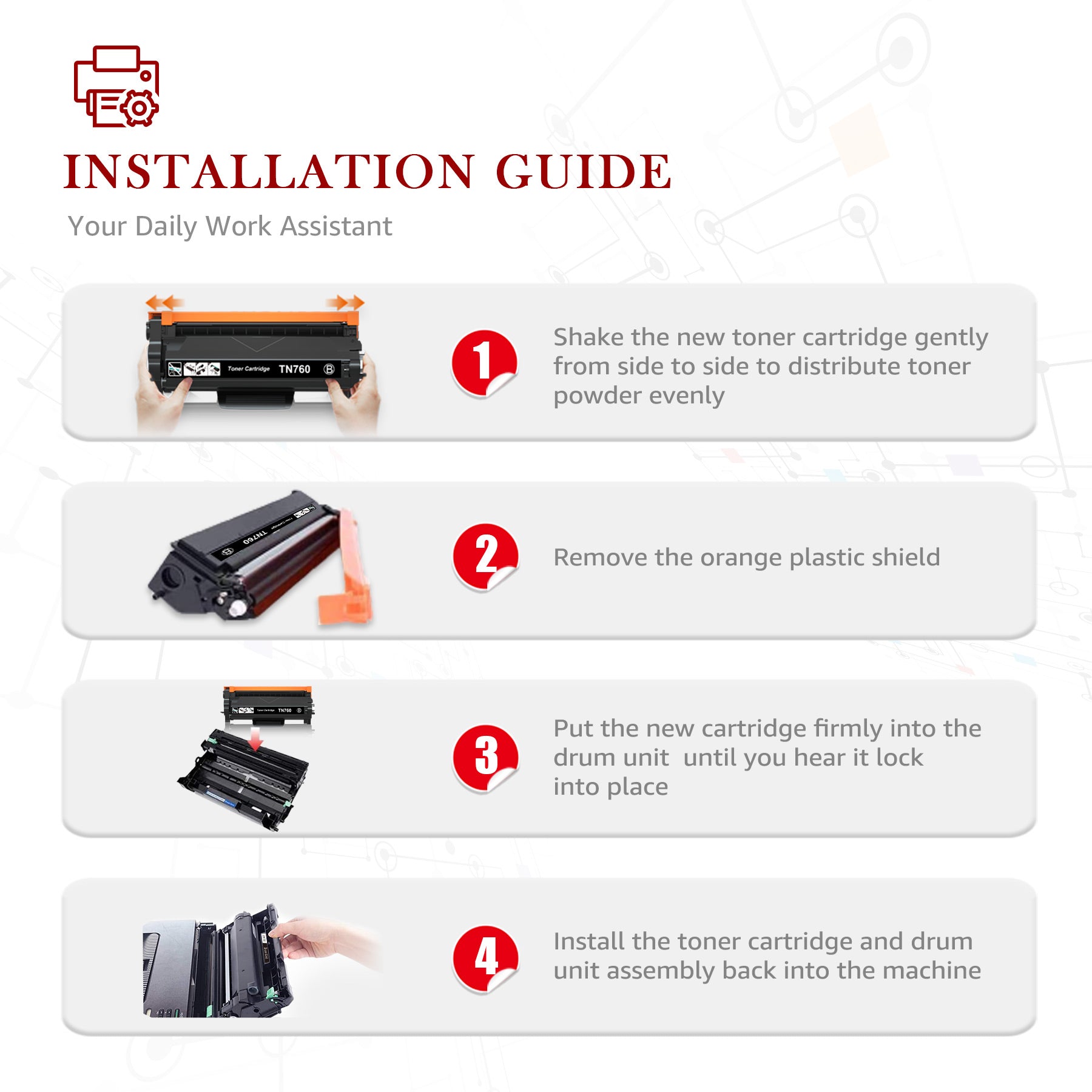 How to Install a Brother® TN-730 Toner Cartridge – Printer Guides