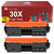 Compatible HP 30X CF230X Black Toner Cartridge -2 Pack